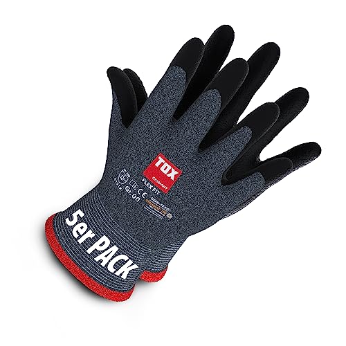 tox-flex-fit-montagehandschuhe-gr-e-8-grau-schwarz-nylon-mit-nitril-5-paar image 6