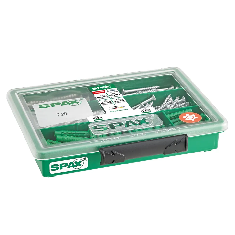 spax-schrauben-d-belset-160-teilig-universalschrauben-spreizd-bel-mit-t-star-plu image 1
