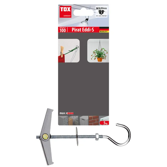 tox-pirat-eddi-s-federklappd-bel-m3-mit-haken-2-st-ck-hohlraumd-bel-verzinkt image 1