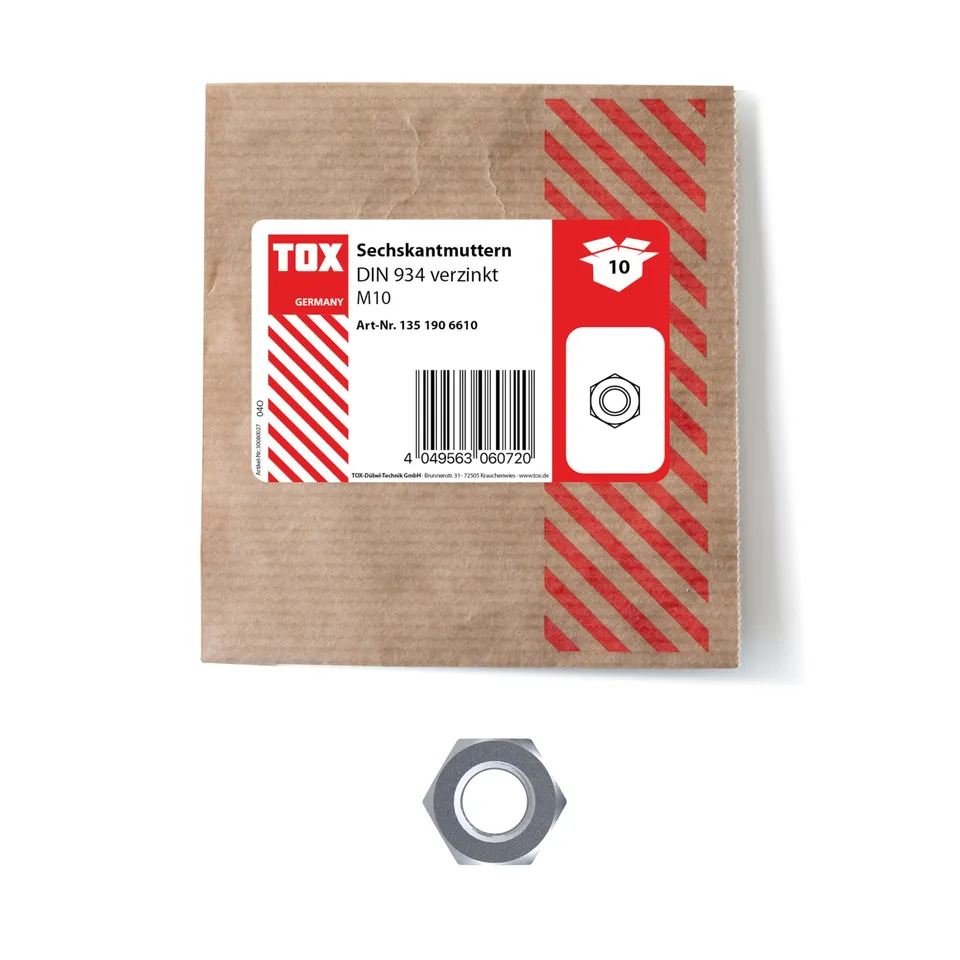 tox-sechskantmuttern-m10-din-934-verzinkt-10-st-ck image 1
