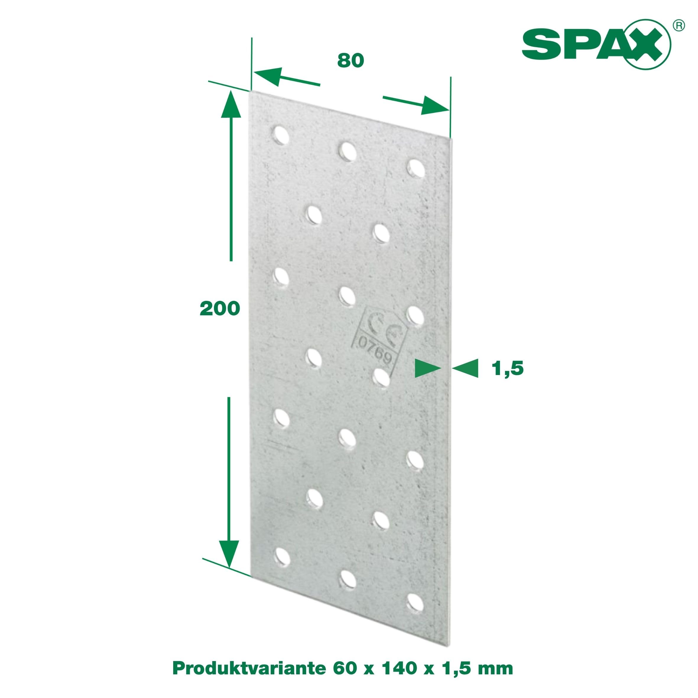 spax-lochplatte-40x160x1-5-mm-flachverbinder-verzinkt-100-stk image 2