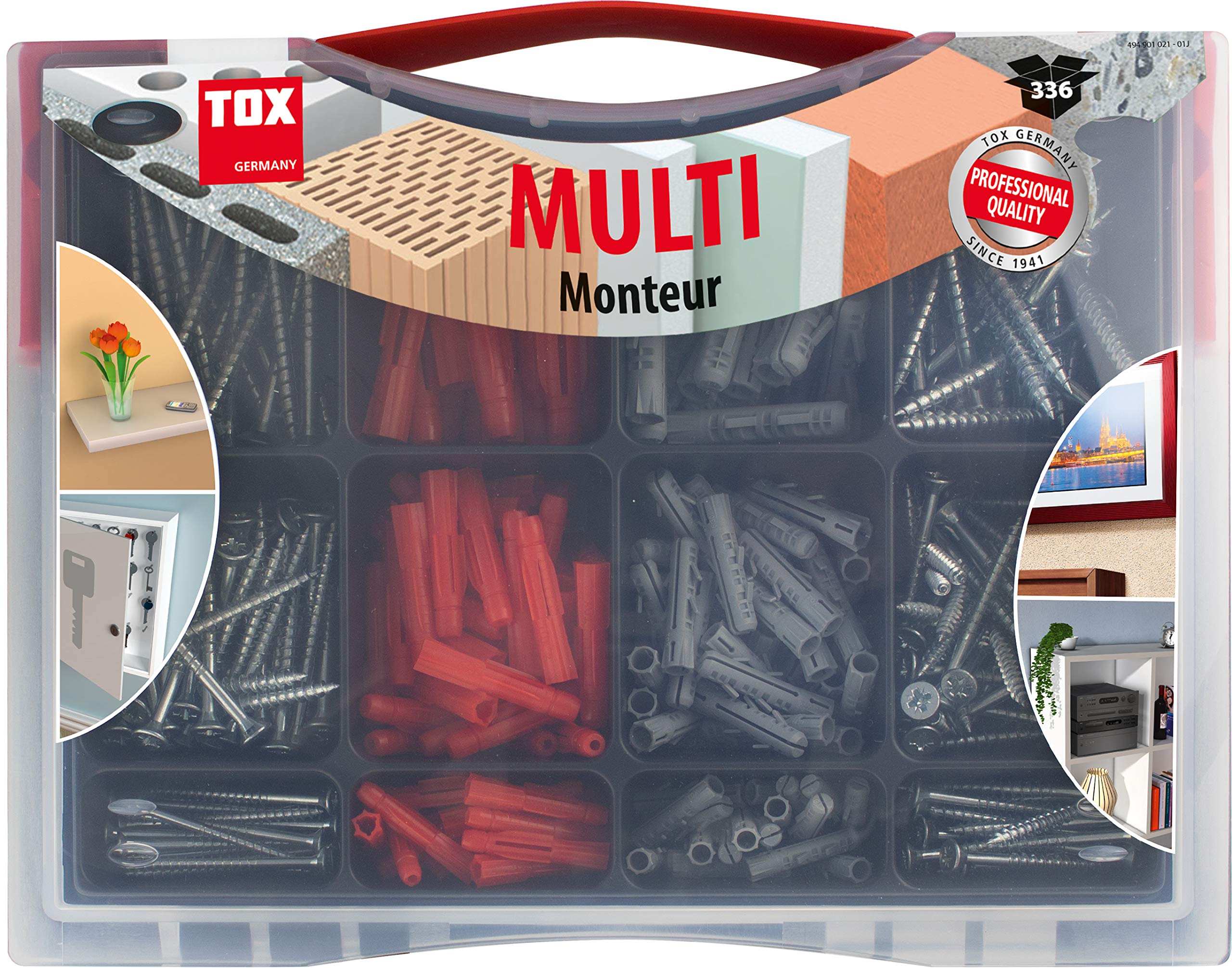 tox-monteur-multi-sortimentskoffer-tri-barracuda-mit-schrauben-336-teilig image 3