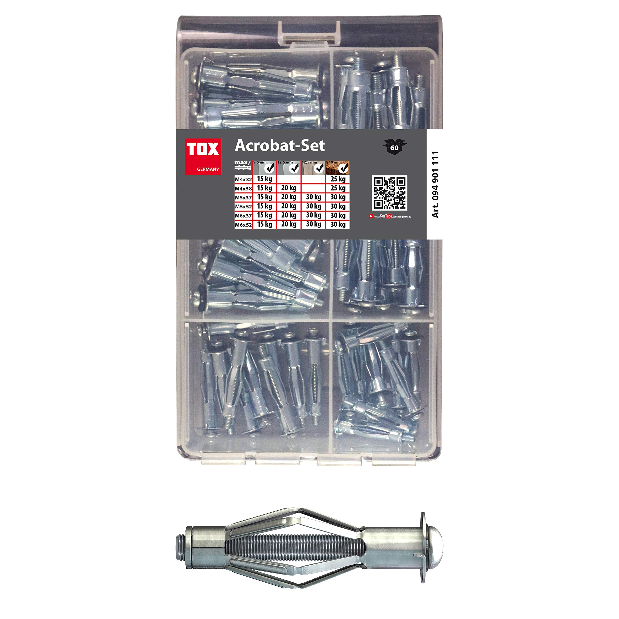 tox-acrobat-metall-hohlraumd-bel-sortiment-60-tlg-im-koffer image 1