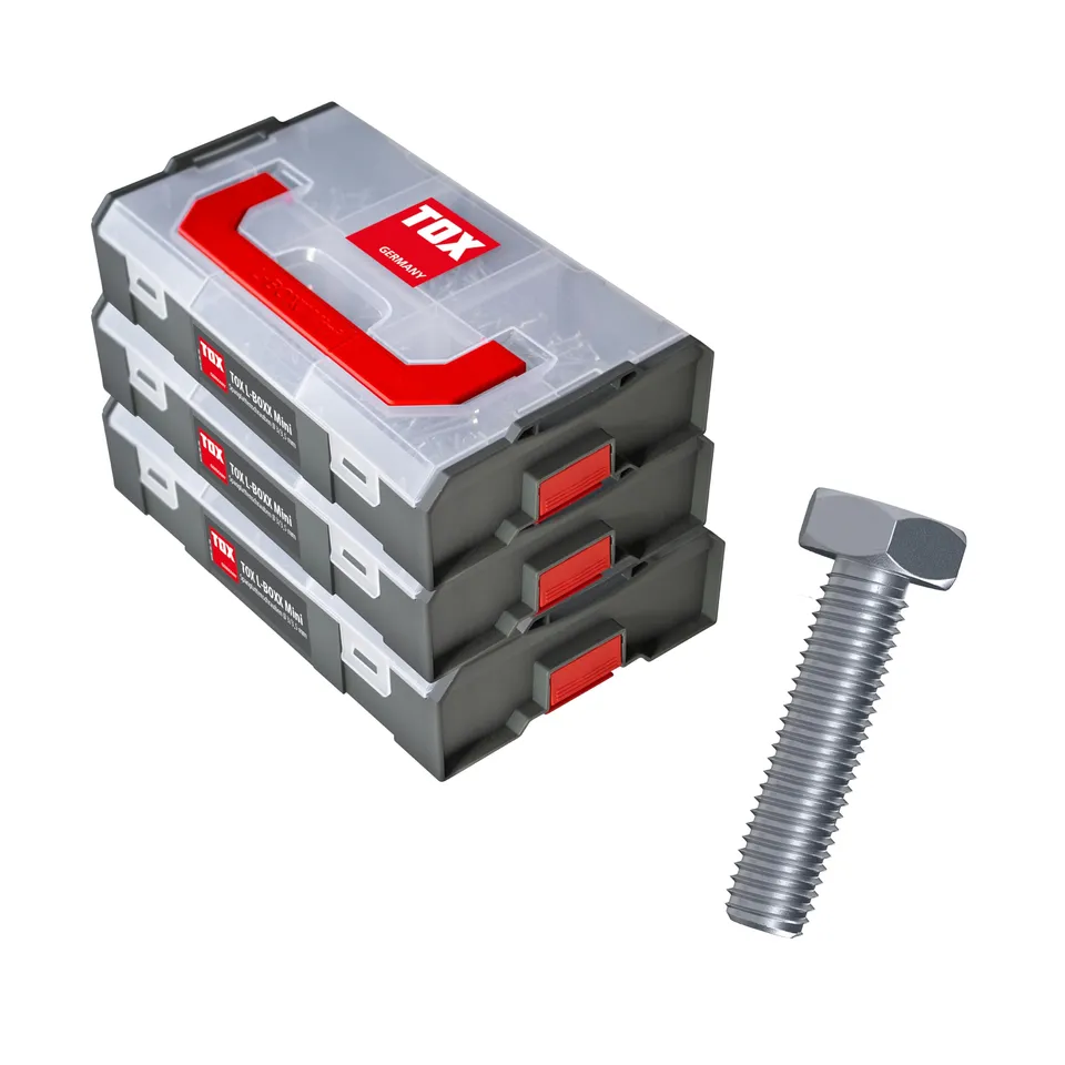 tox-l-boxx-mini-set-mit-sechskantschrauben-m5-m10-muttern-scheiben-2190-teile image 1