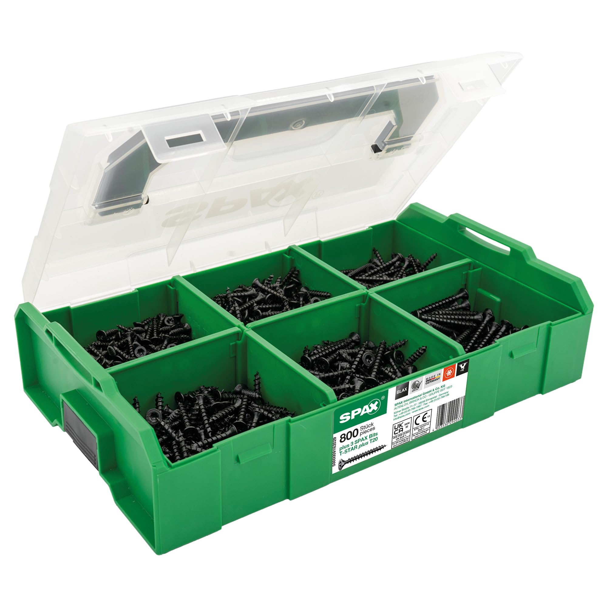 spax-montagekoffer-l-boxx-mini-blax-800-universalschrauben-schwarz-3x-t20 image 1