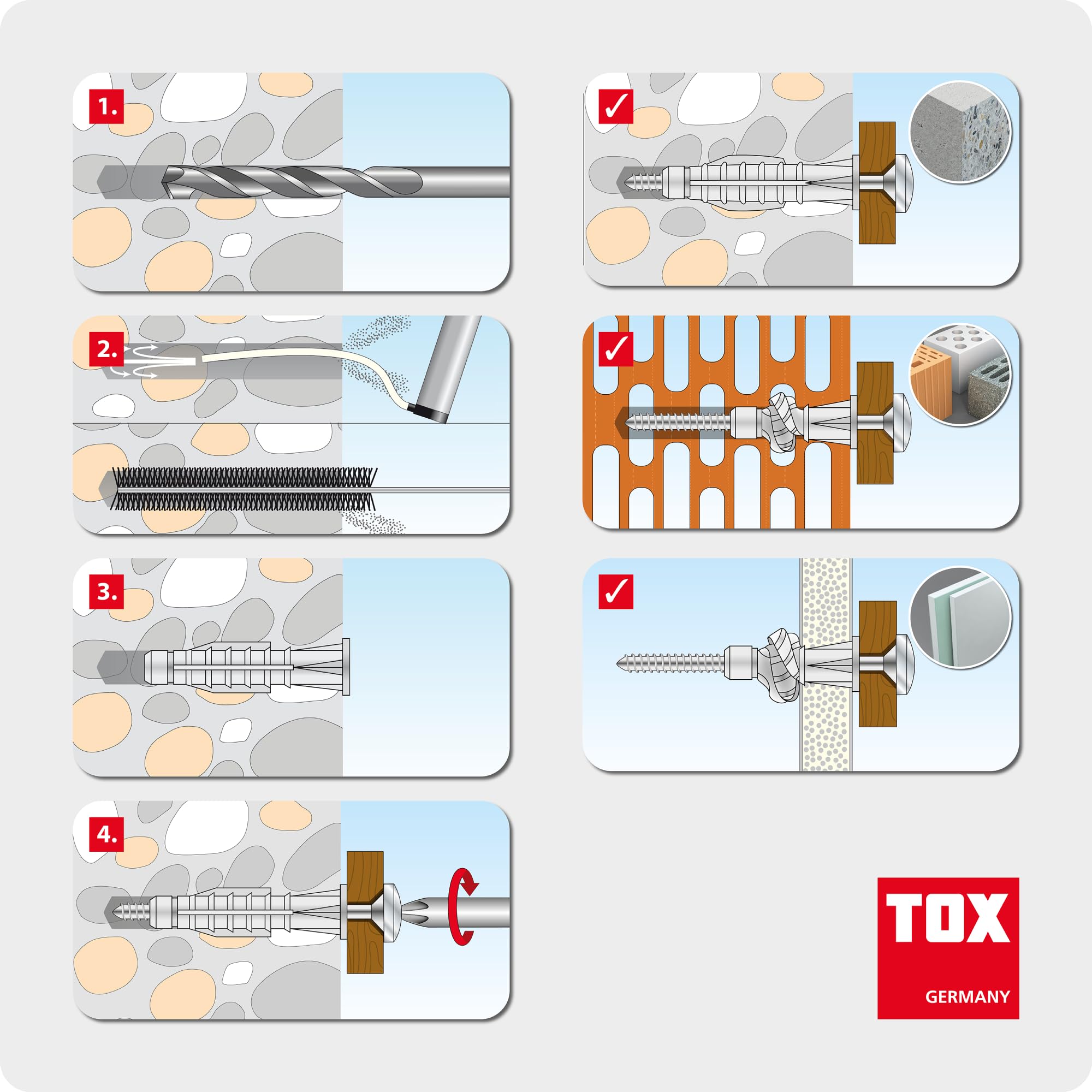 tox-trika-allzweckd-bel-set-mit-schrauben-ph-5-tlg-steinbohrersatz-011909048 image 4