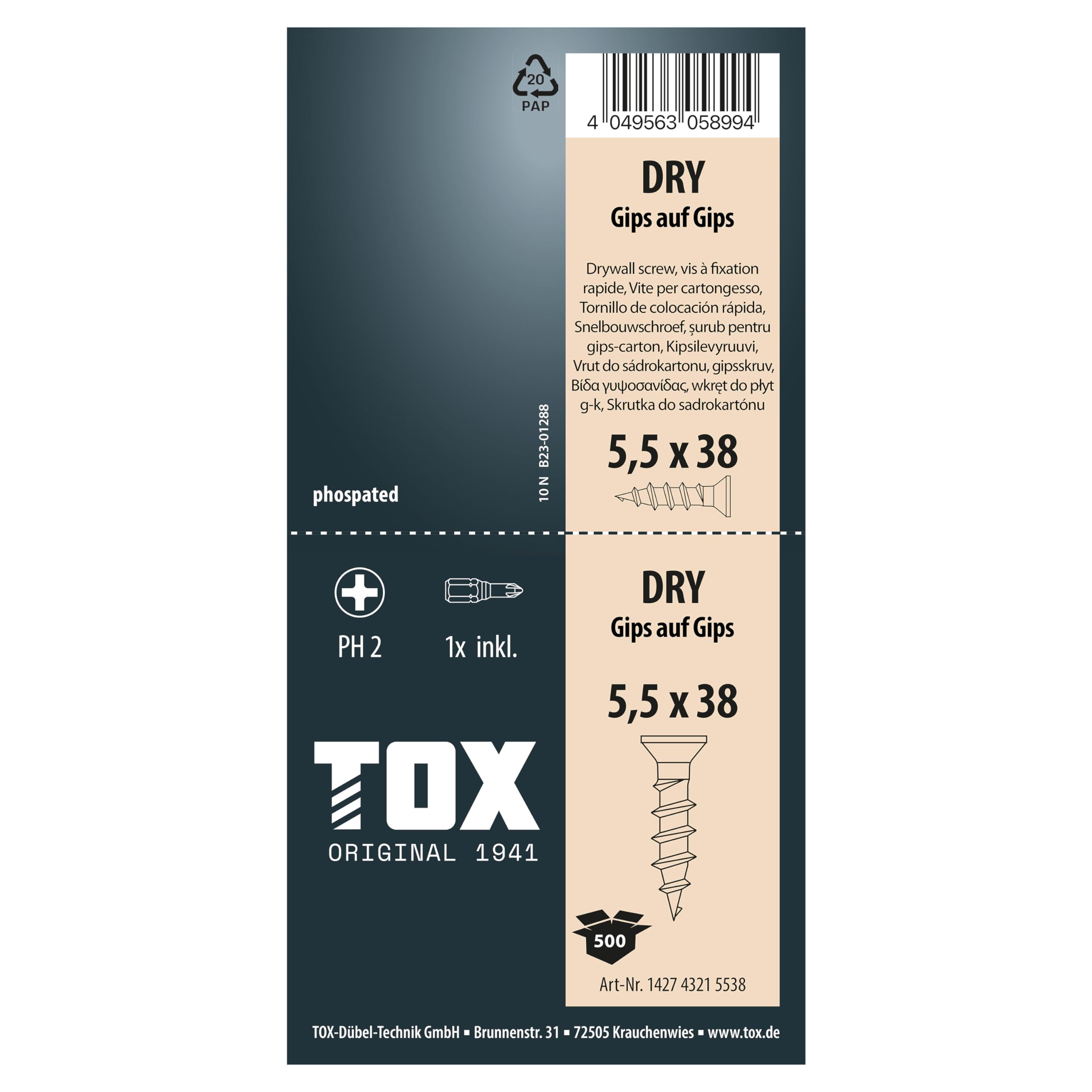 tox-dry-g-gips-auf-gips-schrauben-5-5-x-38-mm-500-st-ck image 4
