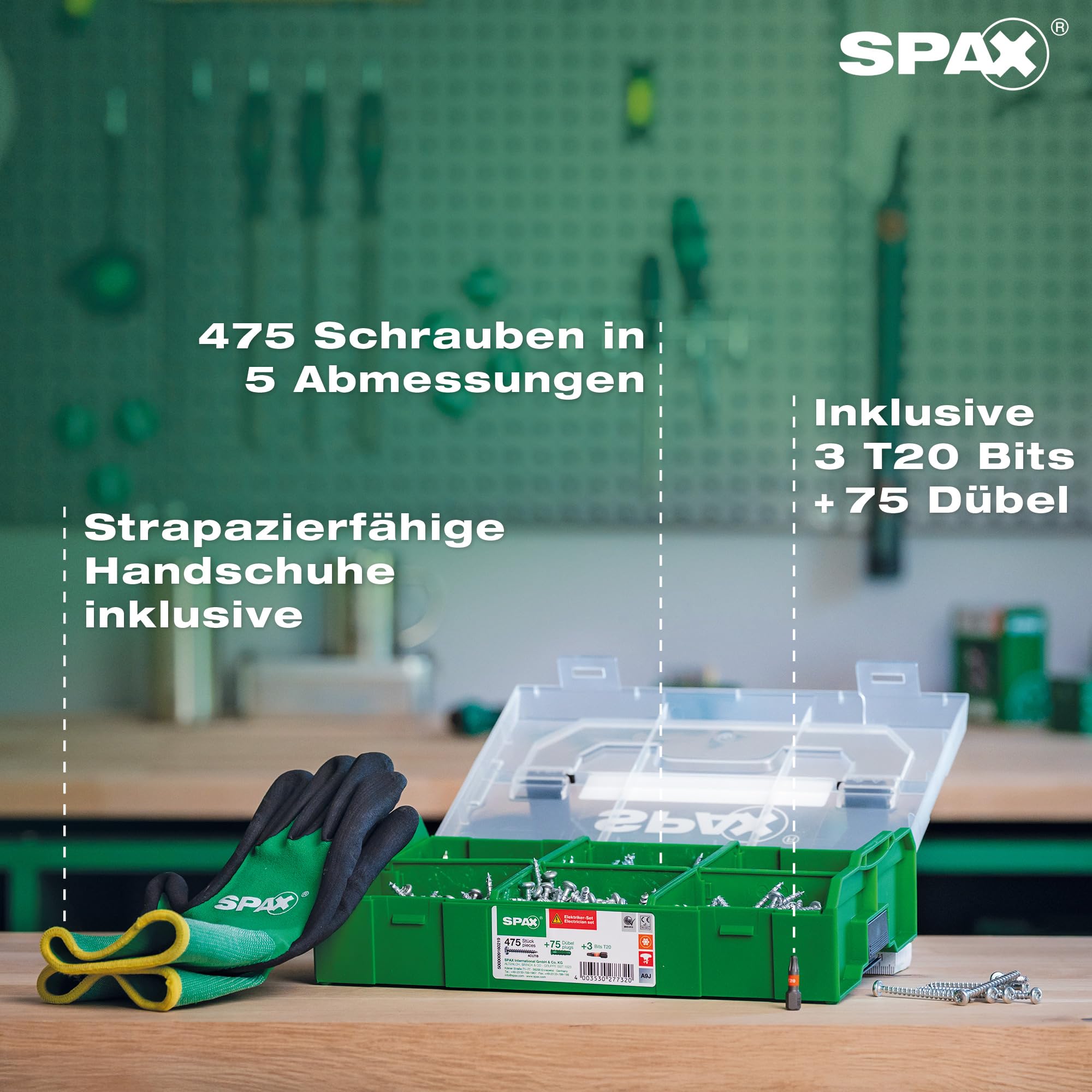 spax-elektriker-set-l-boxx-mini-553-teilig-halbrundkopfschrauben-d-bel-bits image 2