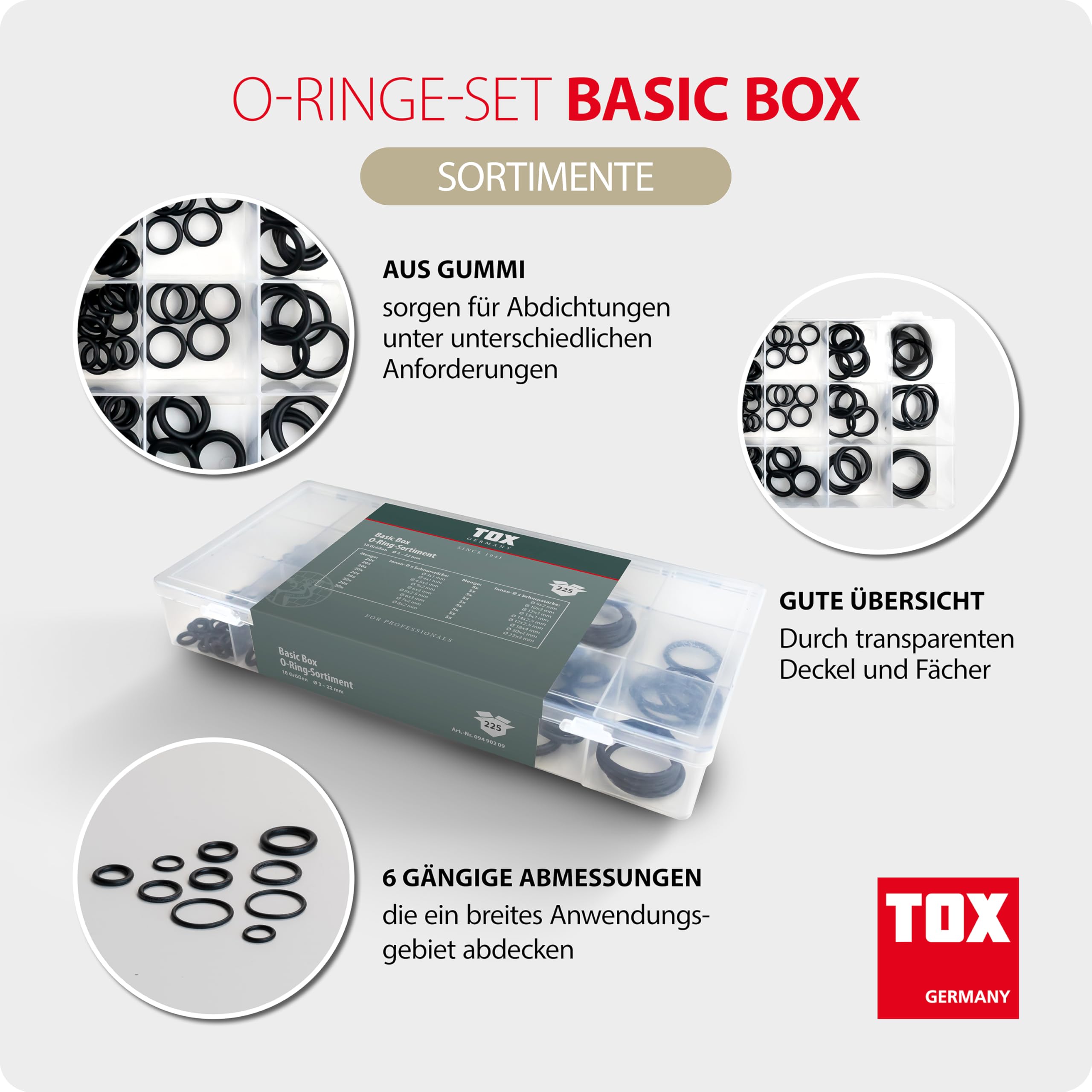 tox-094909160-o-ring-sortiment-225-tlg-3-22-mm-cuttermesser-set image 2