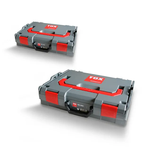 tox-sortimentskoffer-l-boxx-set-2-st-ck-grau-rot-mit-8-mulden-einsatz image 1