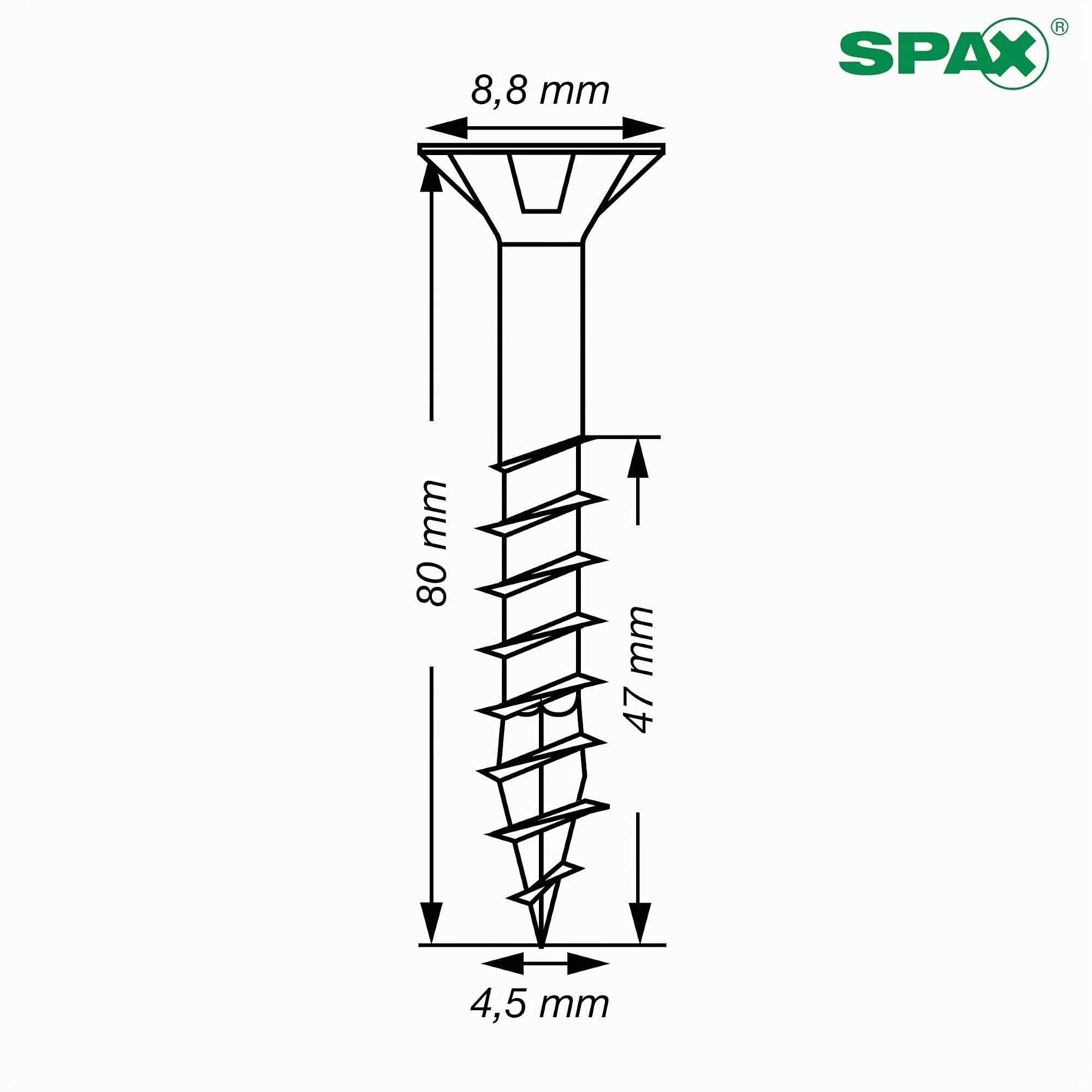 spax-universalschraube-4-5-x-80-mm-90-st-ck-senkkopf-t20-teilgewinde-wirox image 2
