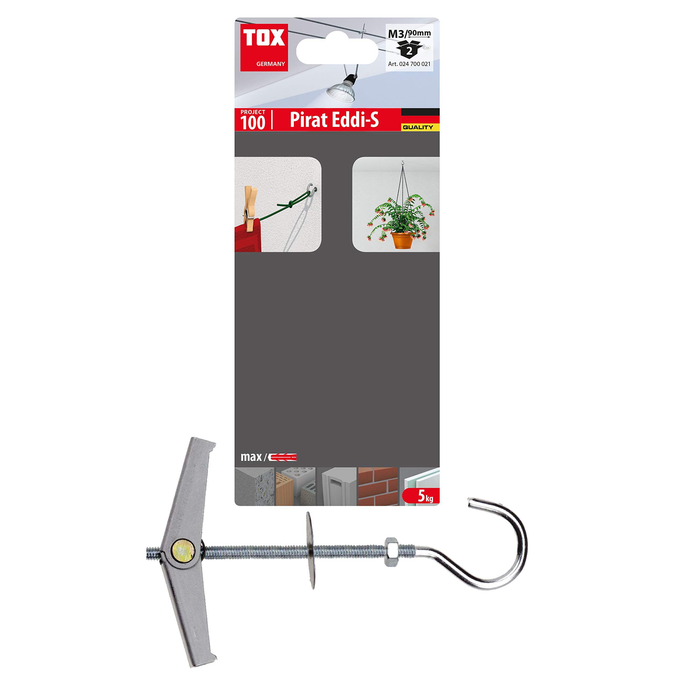 tox-pirat-eddi-s-federklappd-bel-m3-mit-haken-2-st-ck-hohlraumd-bel-verzinkt image 1