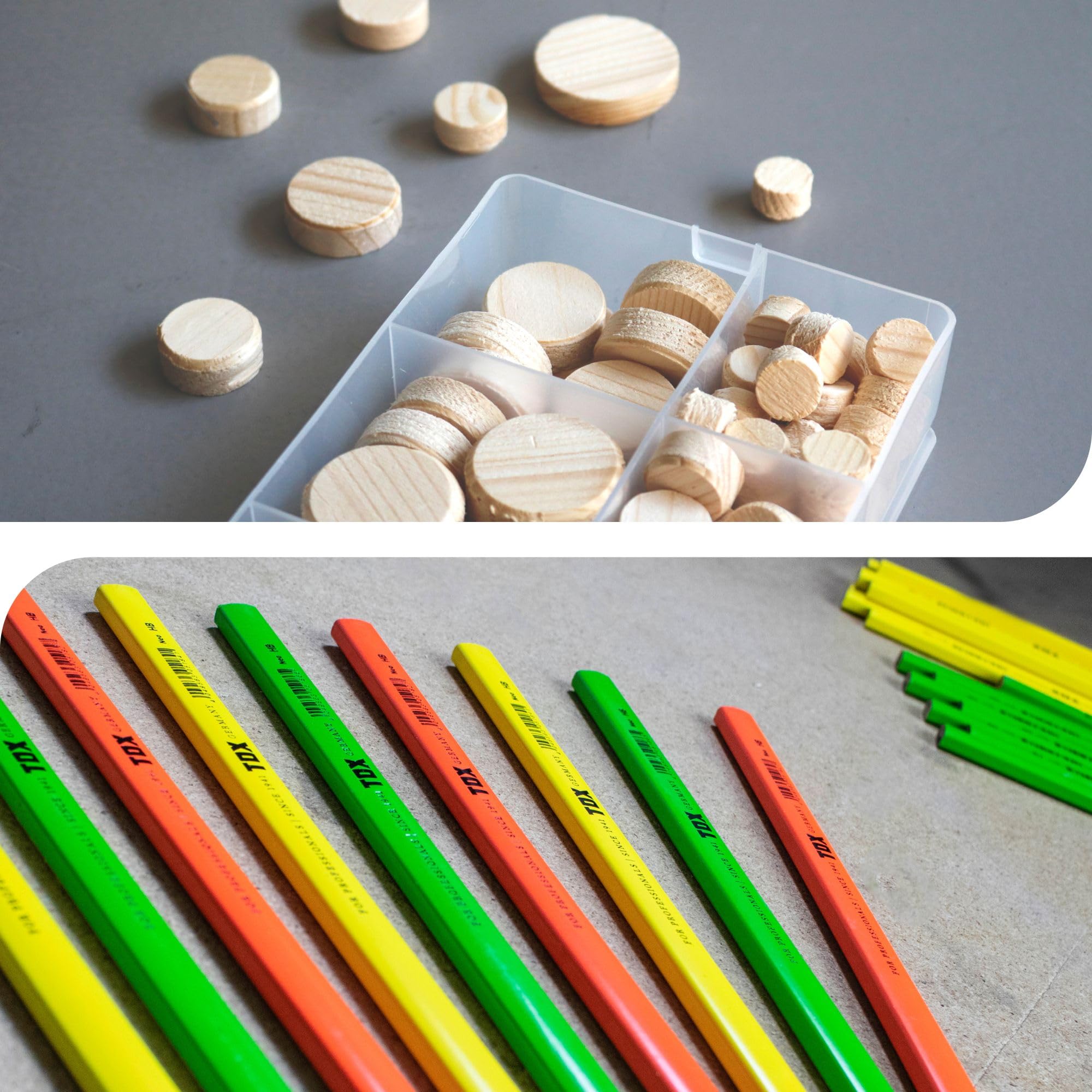 tox-miniset-cookie-wood-094909139-82-tlg-querholzpl-ttchen-12-zimmermannsbleisti image 7