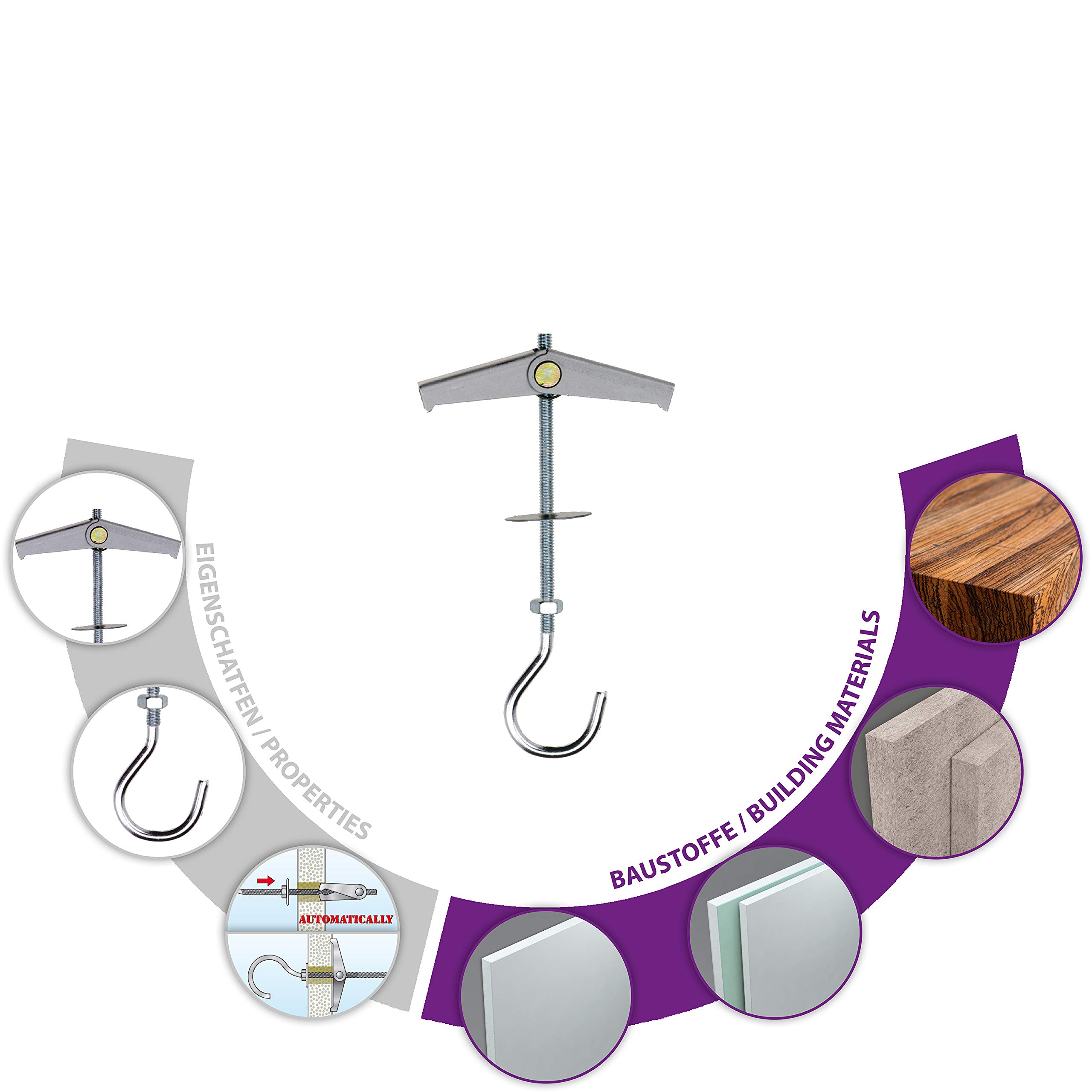 tox-pirat-eddi-s-federklappd-bel-m3-mit-haken-2-st-ck-hohlraumd-bel-verzinkt image 3