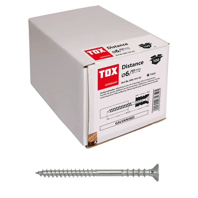 tox-justierschraube-distance-6-x-80-mm-100-st-ck-mit-tx25 image 1
