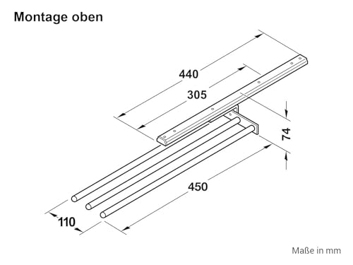 h-fele-510-50-735-handtuchhalter-mit-3-stangen-450-mm-wei-zur-seiten-obermontage image 7