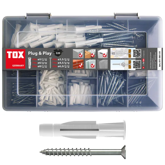 tox-sortimentskoffer-plug-play-trika-schrauben-320-tlg image 1