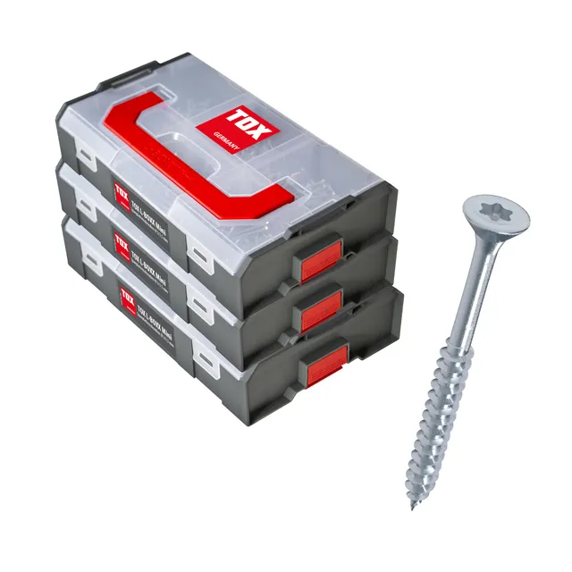 tox-094909172-l-boxx-mini-spanplattenschrauben-set-1460-tlg-tx-vollgewinde-3-5-m image 1