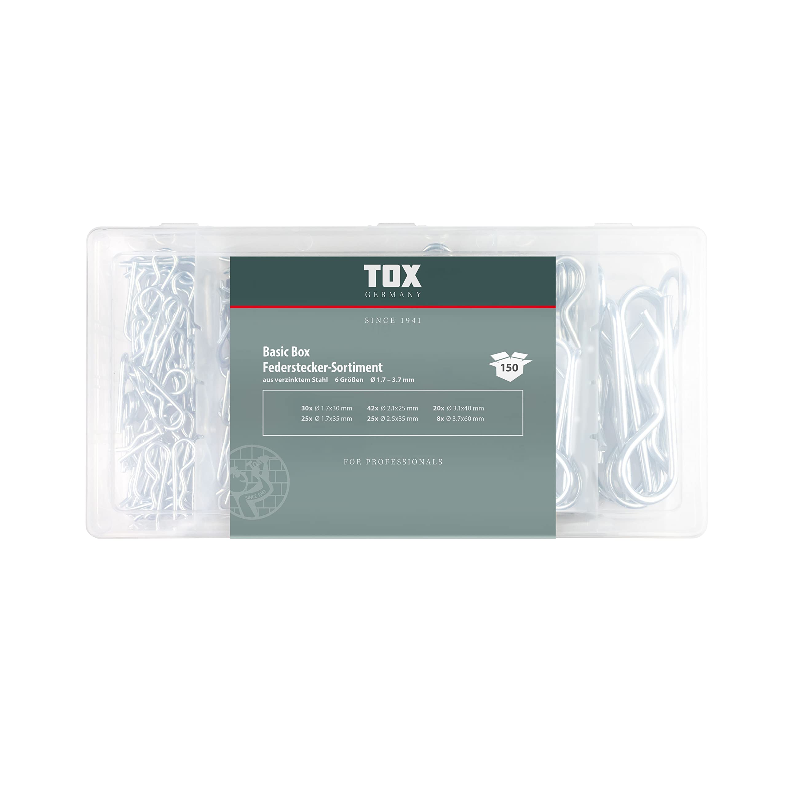tox-federstecker-sortiment-150-teilig-verzinkt-in-box image 2