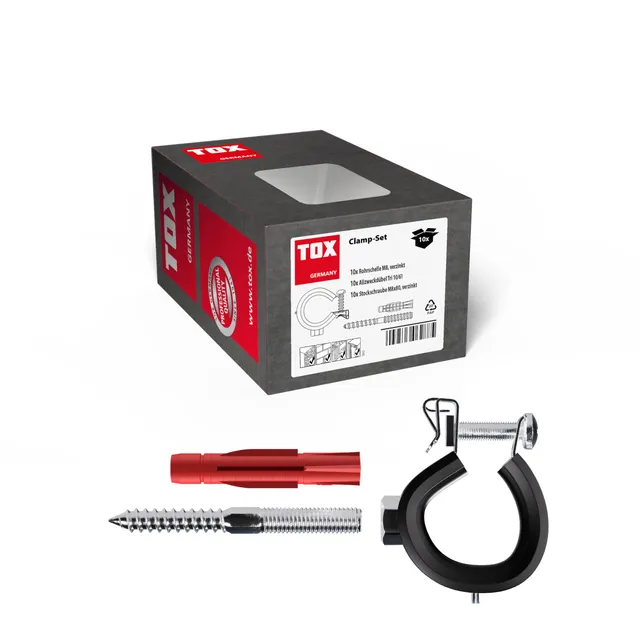 tox-clamp-set-rohrschelle-21-23-mm-1-2-zoll-10-st-ck-mit-tri-d-bel-und-stockschr image 1