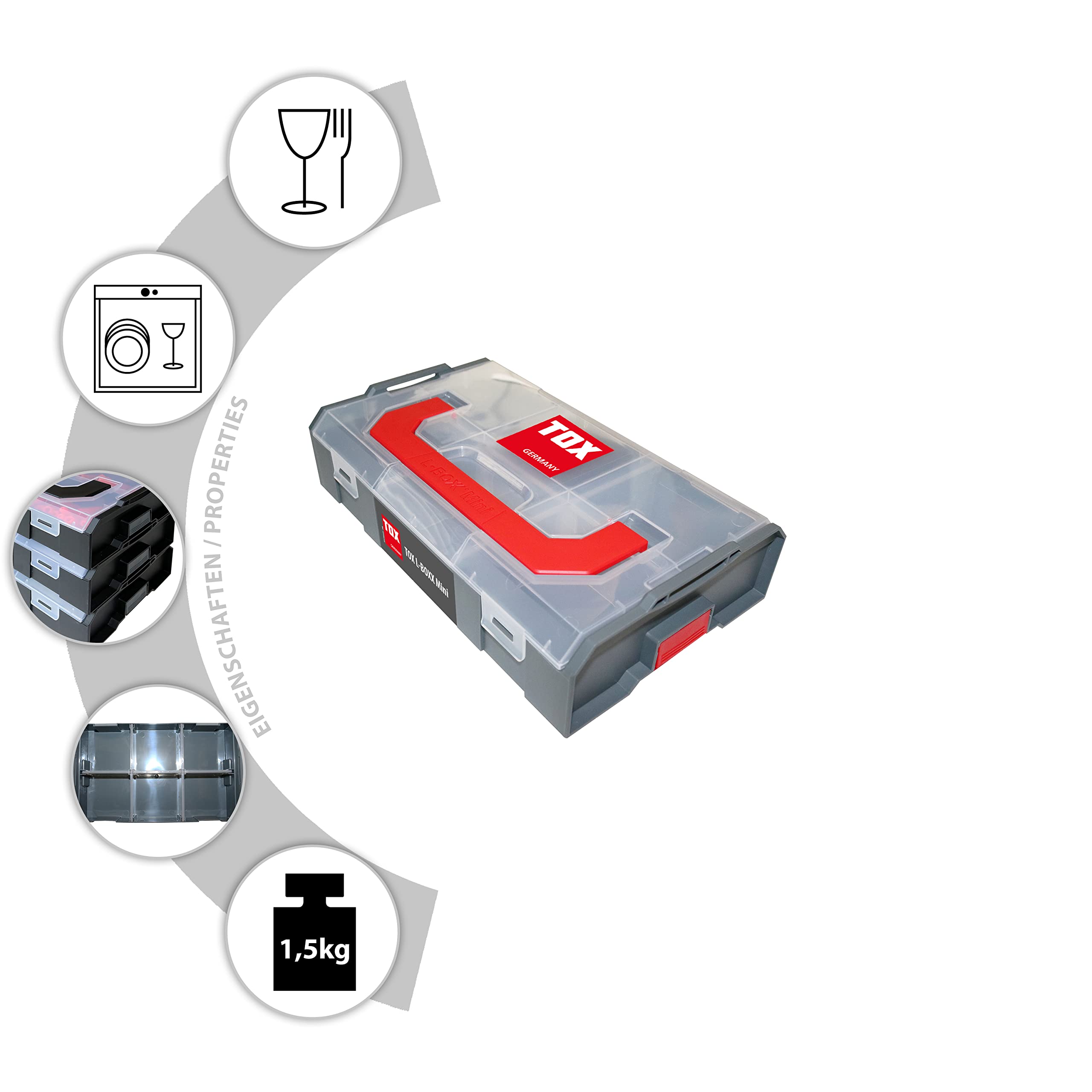tox-l-boxx-mini-sortimentskoffer-set-3-st-ck-stapelbar-6-f-cher image 3