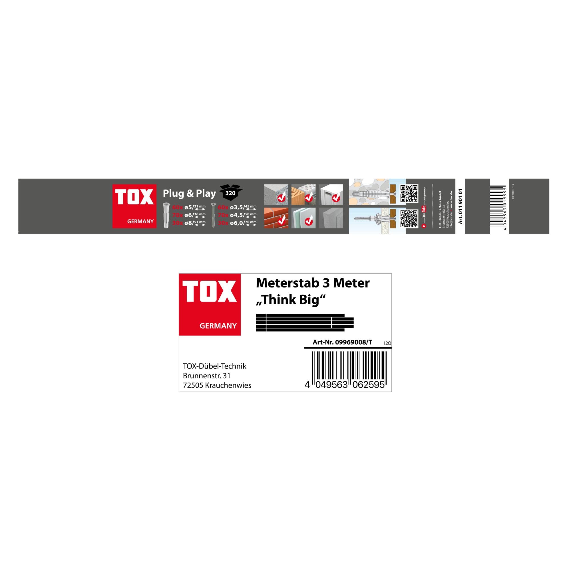 tox-plug-play-sortimentskoffer-320-tlg-trika-5-6-8-think-big-zollstock-3m image 4