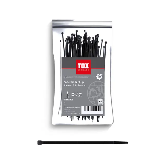 tox-kabelbinder-clip-schwarz-2-5-x-140-mm-100-st-ck image 1