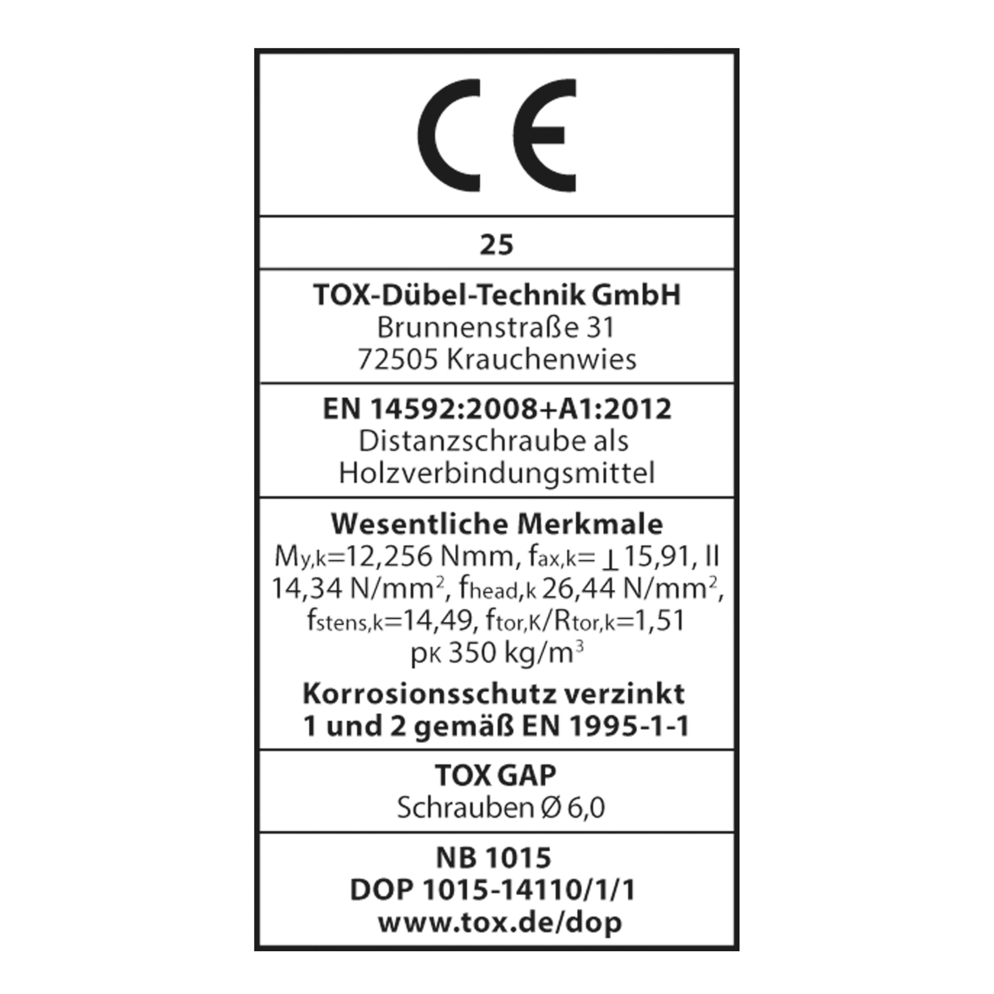tox-distanzschrauben-gap-6-0-x-110-mm-verzinkt-tx30-100-stueck image 5