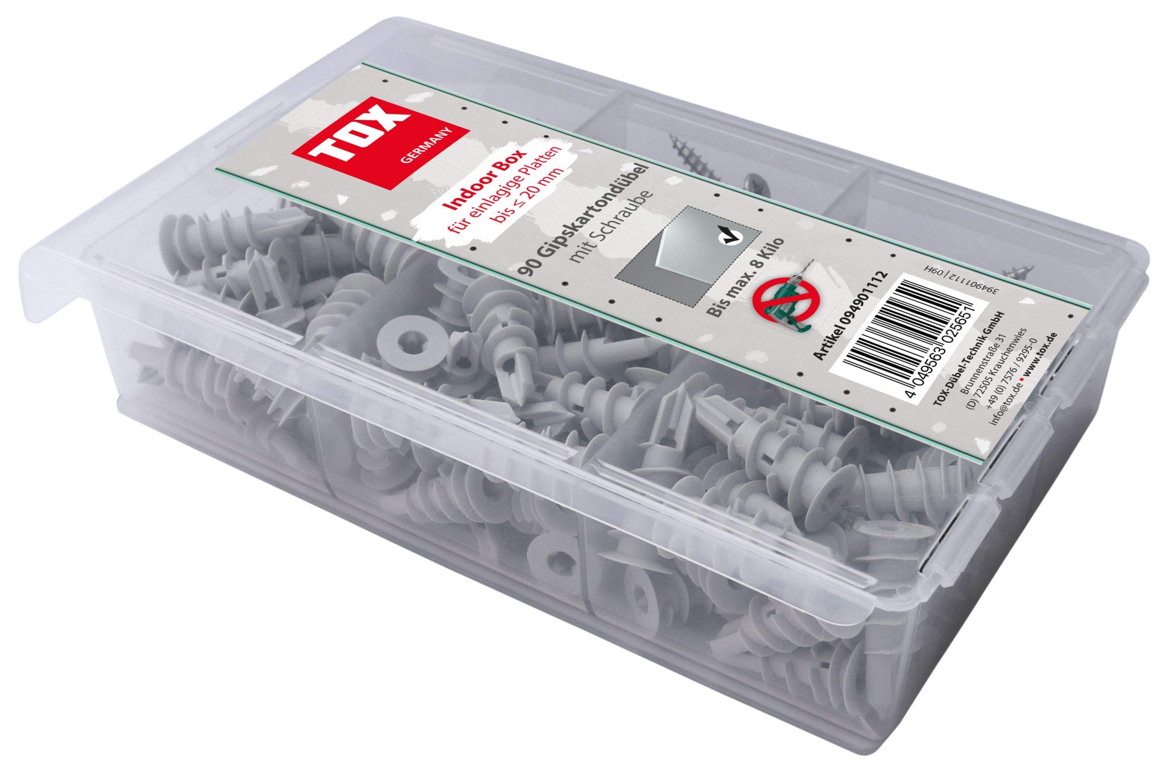 tox-indoor-box-spiral-32-gipskartond-bel-sortiment-mit-schrauben-180-teilig image 1