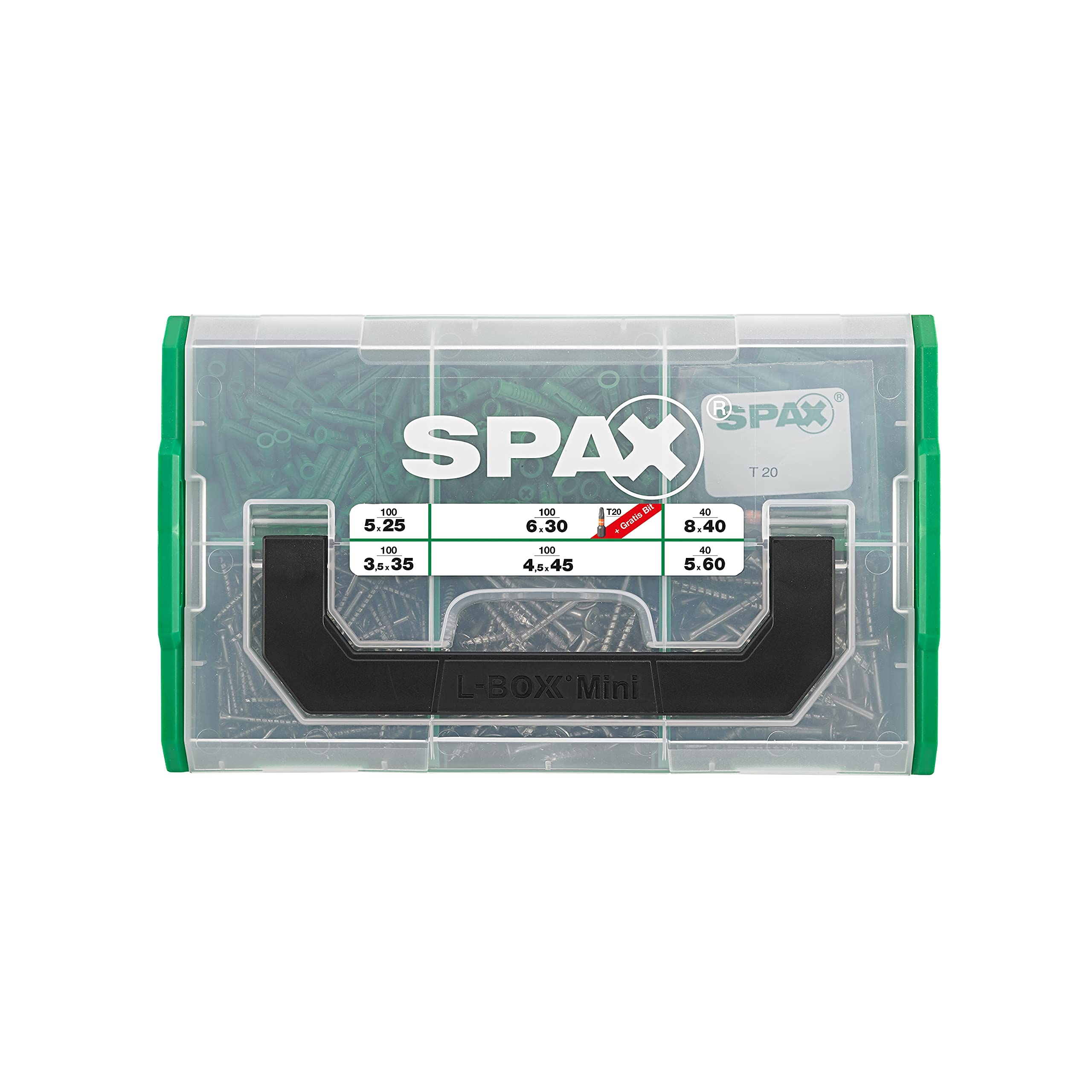 spax-l-boxx-mini-schrauben-duebel-set-wirox-t20-481-teile image 5