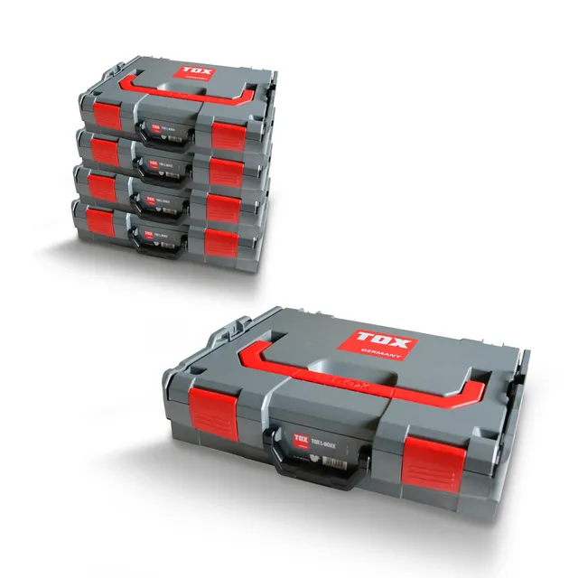 tox-sortimentskoffer-l-boxx-set-5-st-ck-grau-rot-mit-8-mulden-einsatz image 1