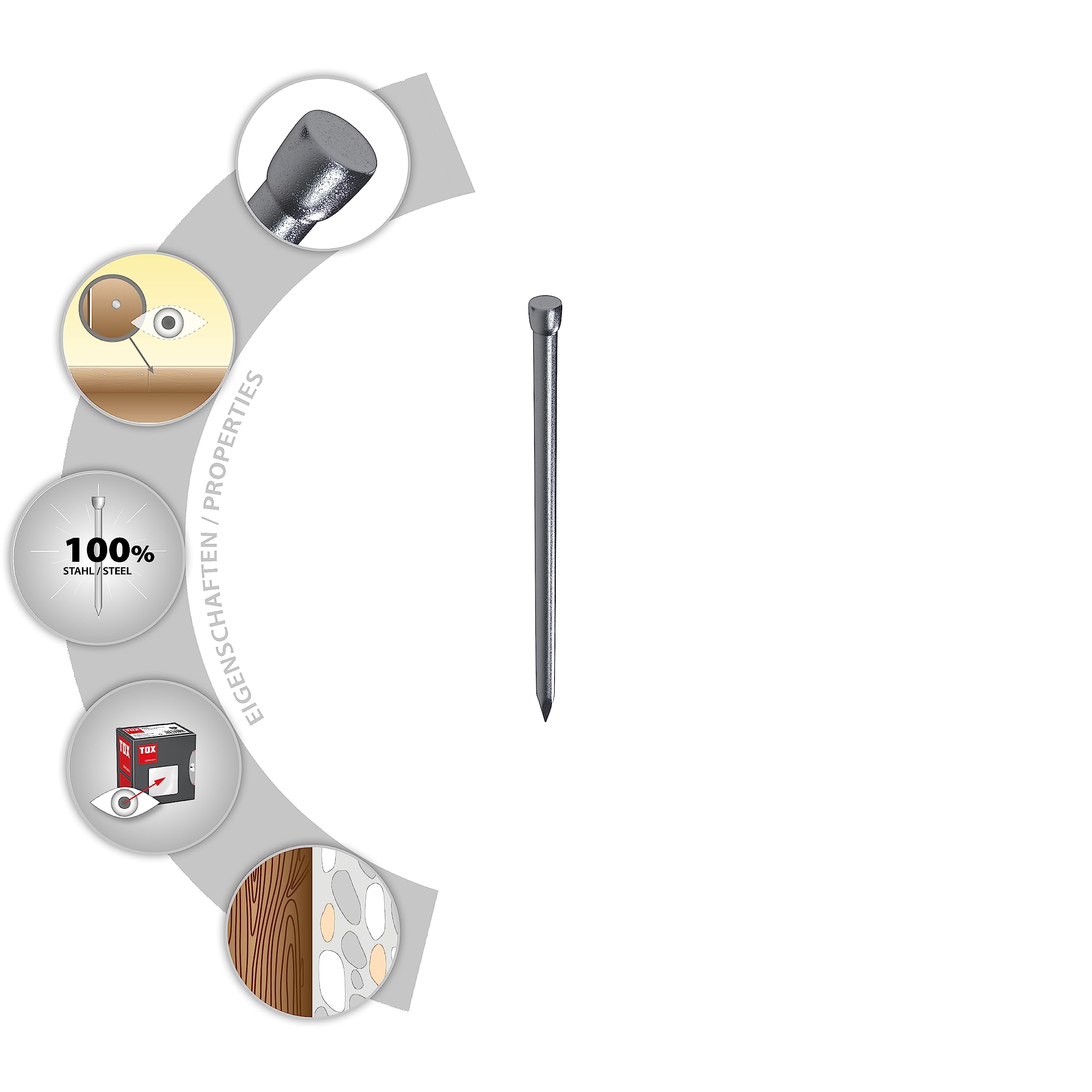 tox-nails-1-4-x-25-mm-drahtstifte-stauchkopf-400-g image 3
