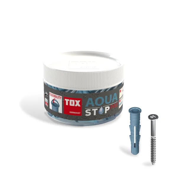 tox-aqua-stop-pro-6-38-s-abdichtender-d-bel-mit-edelstahlschraube-40-st-ck image 1