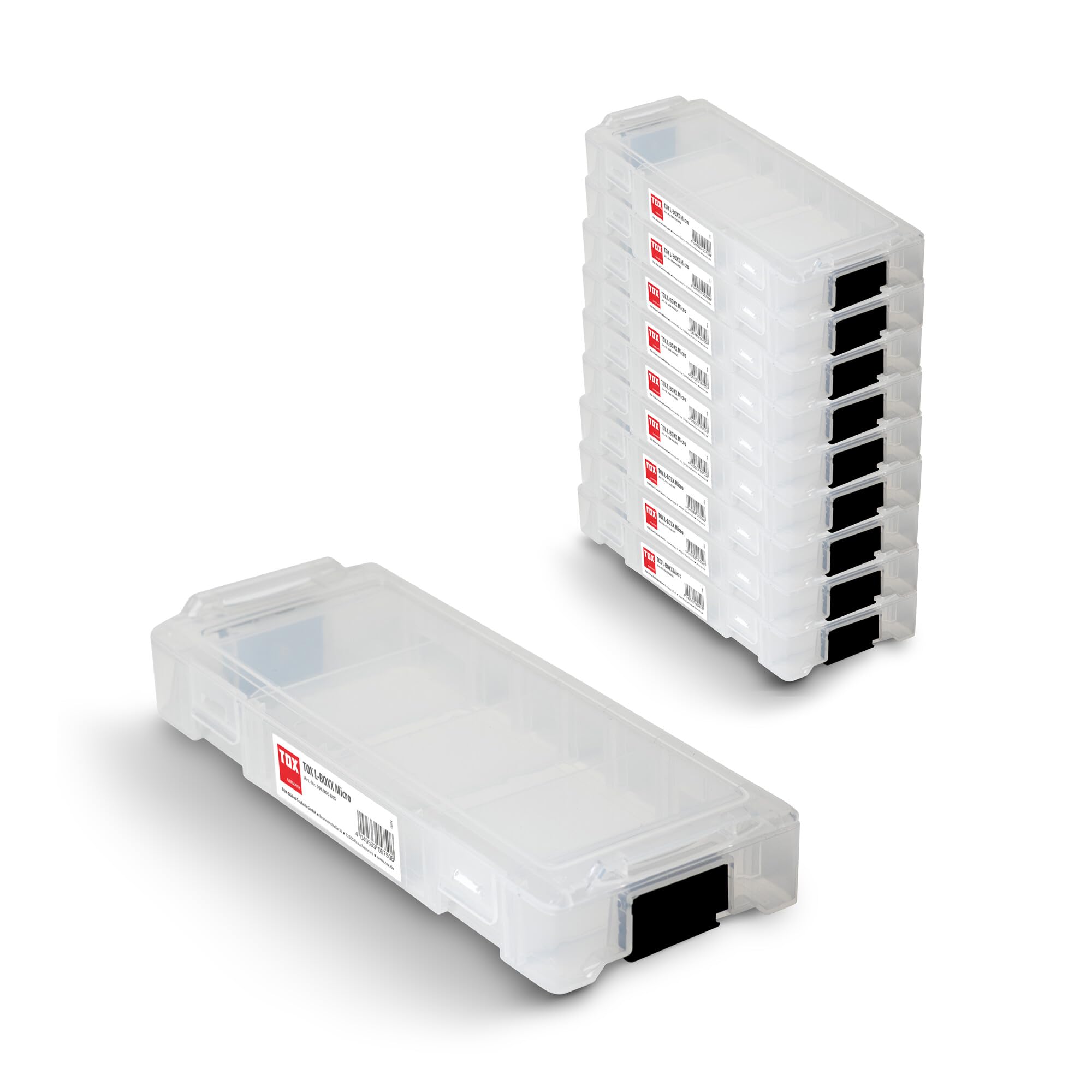 tox-l-boxx-micro-sortimentskoffer-transparent-8-f-cher-10er-set image 1