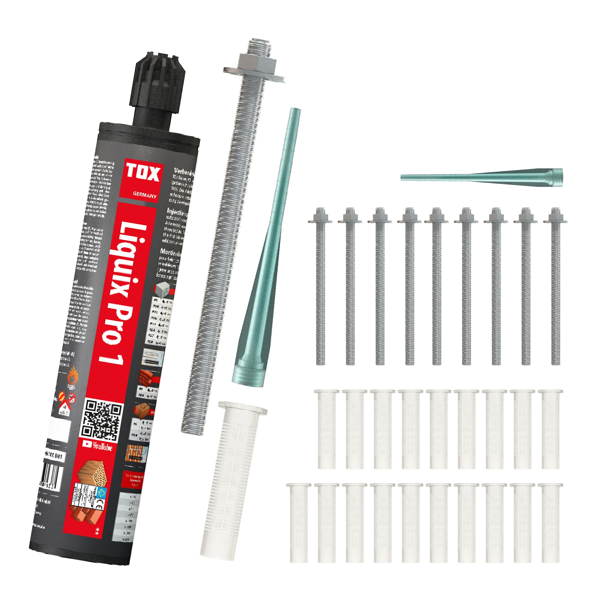 tox-liquix-pro-1-chemie-schwerlast-set-31-tlg-mit-stix-a4-m8x110-und-sleeve-12x8 image 1
