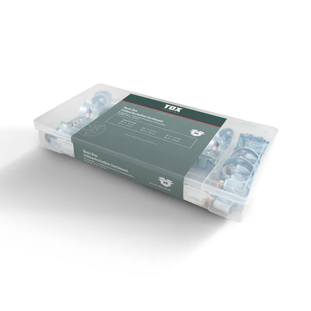 tox-schlauchschellen-sortiment-verzinkter-stahl-10-40-mm-26-teilig-in-box image 1