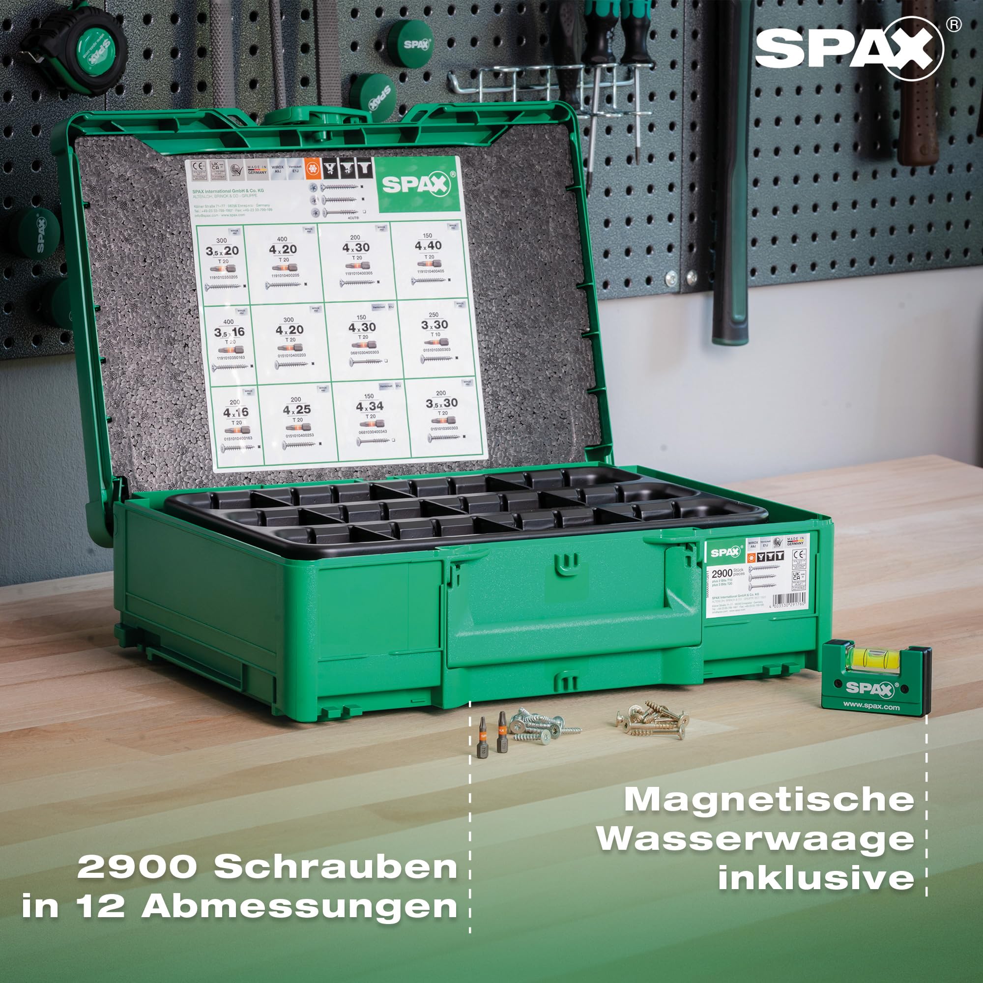 spax-m-belbau-schraubenset-2-900-teilig-im-systainer-t-loc-mit-wasserwaage image 2