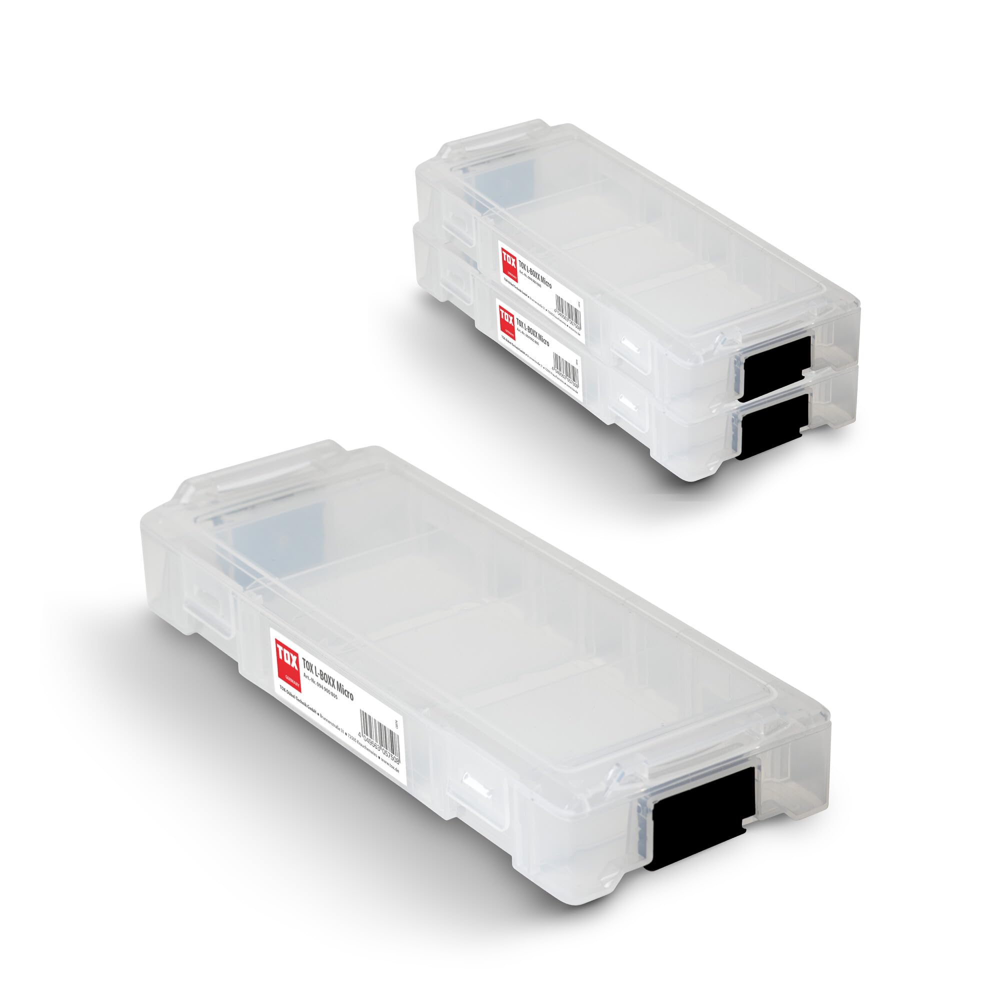 tox-sortimentskoffer-l-boxx-micro-transparent-3er-set-mit-8-f-chern image 1