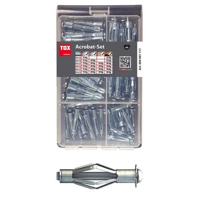 tox-acrobat-metall-hohlraumd-bel-sortiment-60-tlg-im-koffer image 1