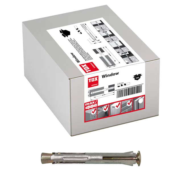 tox-window-metall-rahmend-bel-10-x-182-mm-100-st-ck-mit-senkkopfschraube-m6 image 1