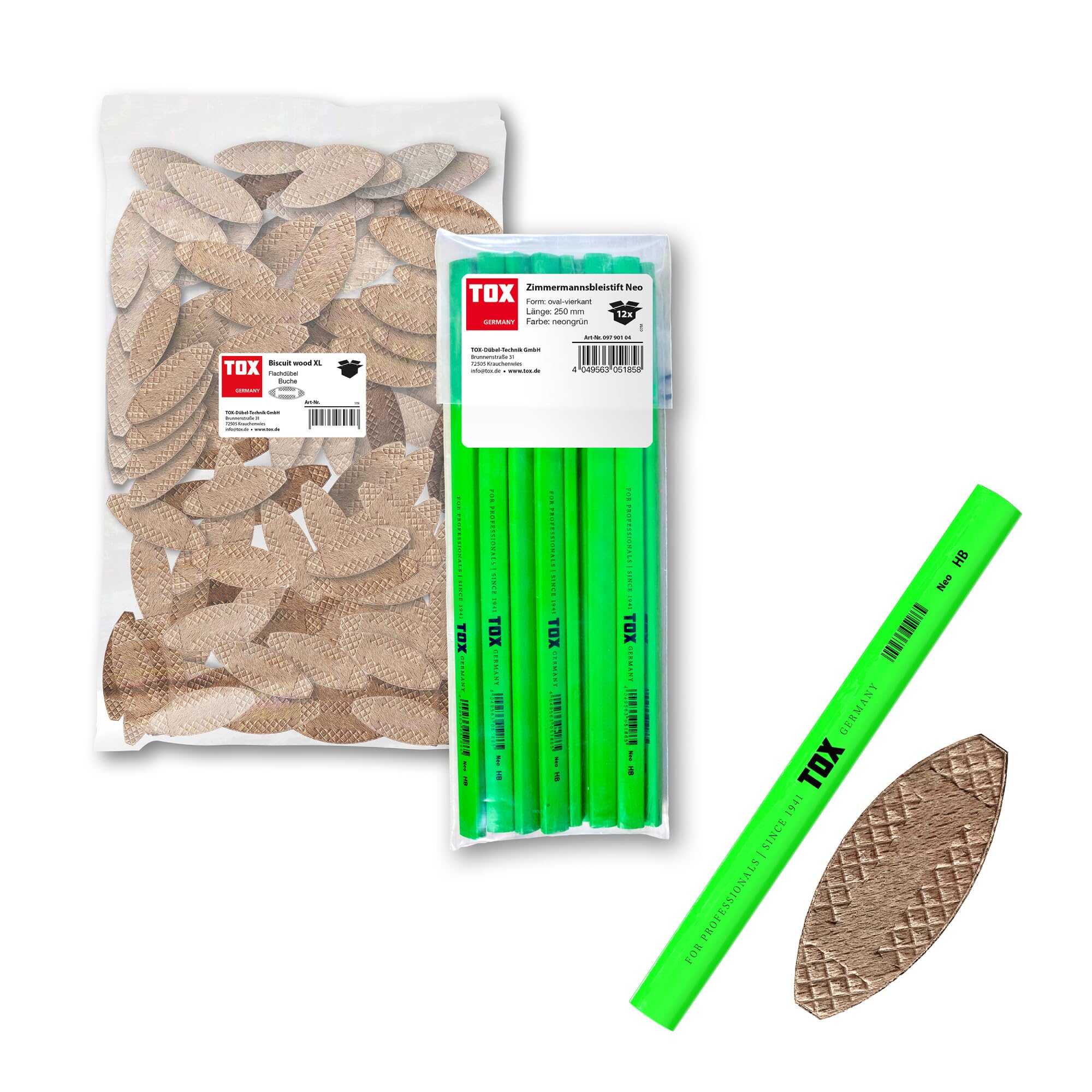tox-biscuit-wood-xl-p20-flachd-bel-set-aus-buche-250-st-ck-12-zimmermannsbleisti image 1