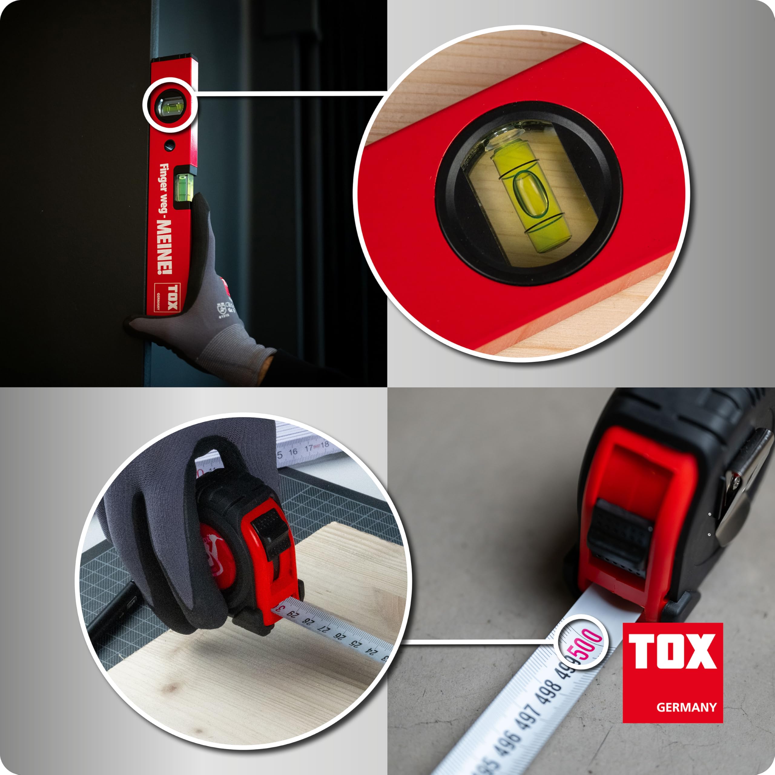 tox-werkzeug-set-09790903-cuttermesser-5-m-rollma-band-30-cm-wasserwaage image 3