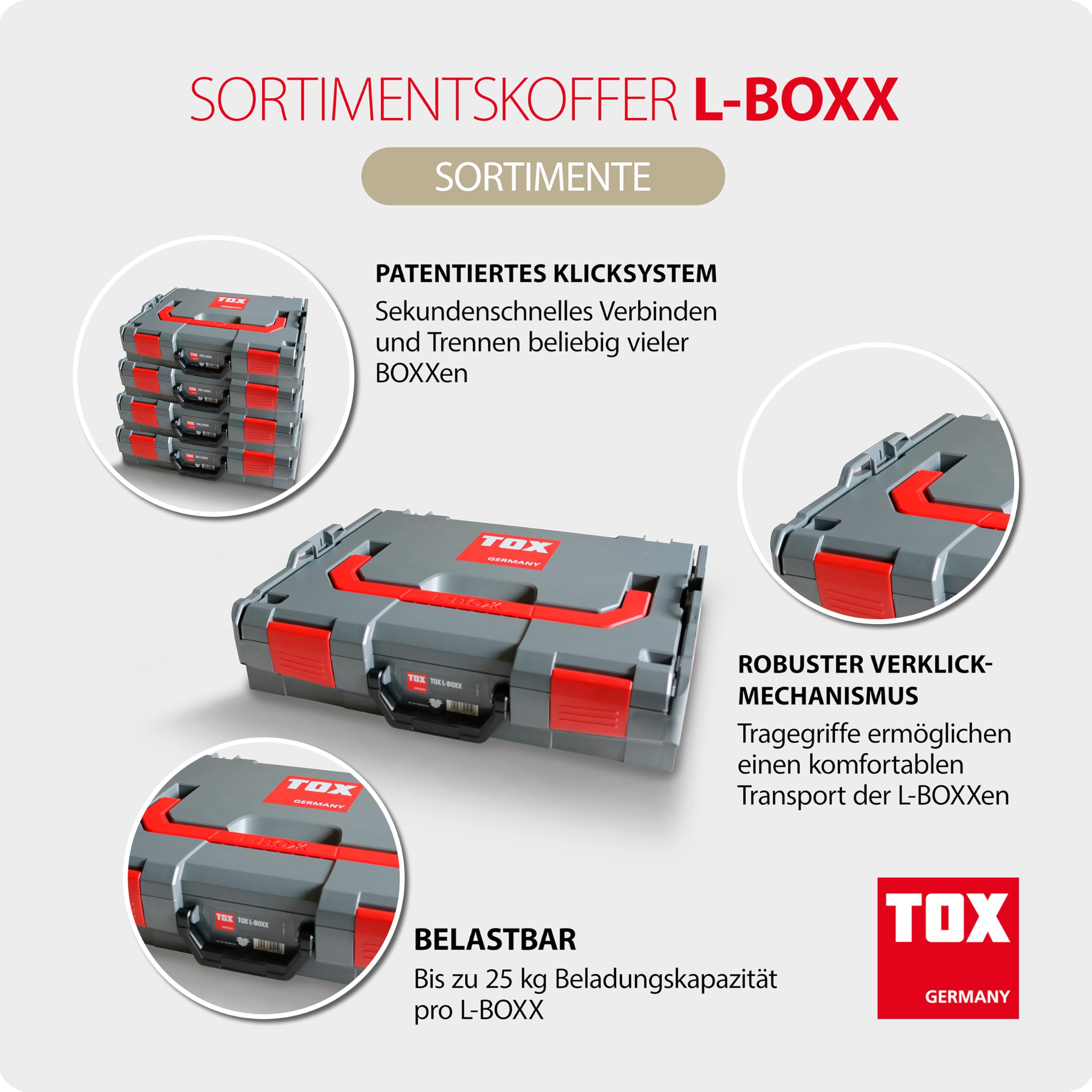 tox-sortimentskoffer-l-boxx-set-2-st-ck-grau-rot-mit-8-mulden-einsatz image 2