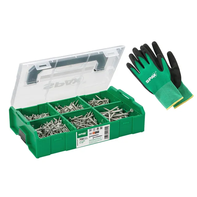 spax-montagekoffer-l-boxx-mini-wirox-700-teilig-mit-handschuhen image 1
