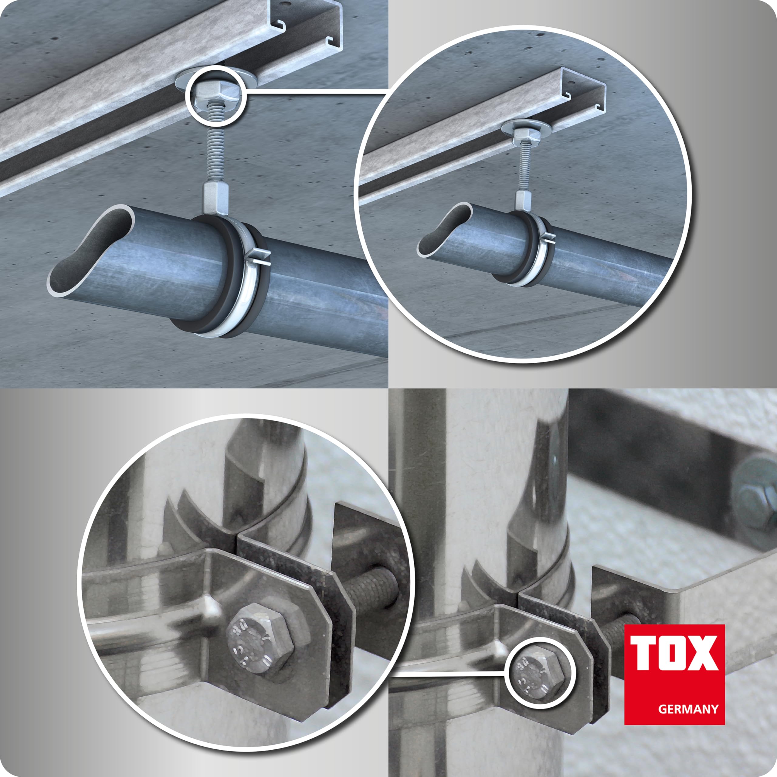 tox-sechskantschrauben-set-100-tlg-m5-mit-mutter-und-u-scheibe-verzinkt image 3