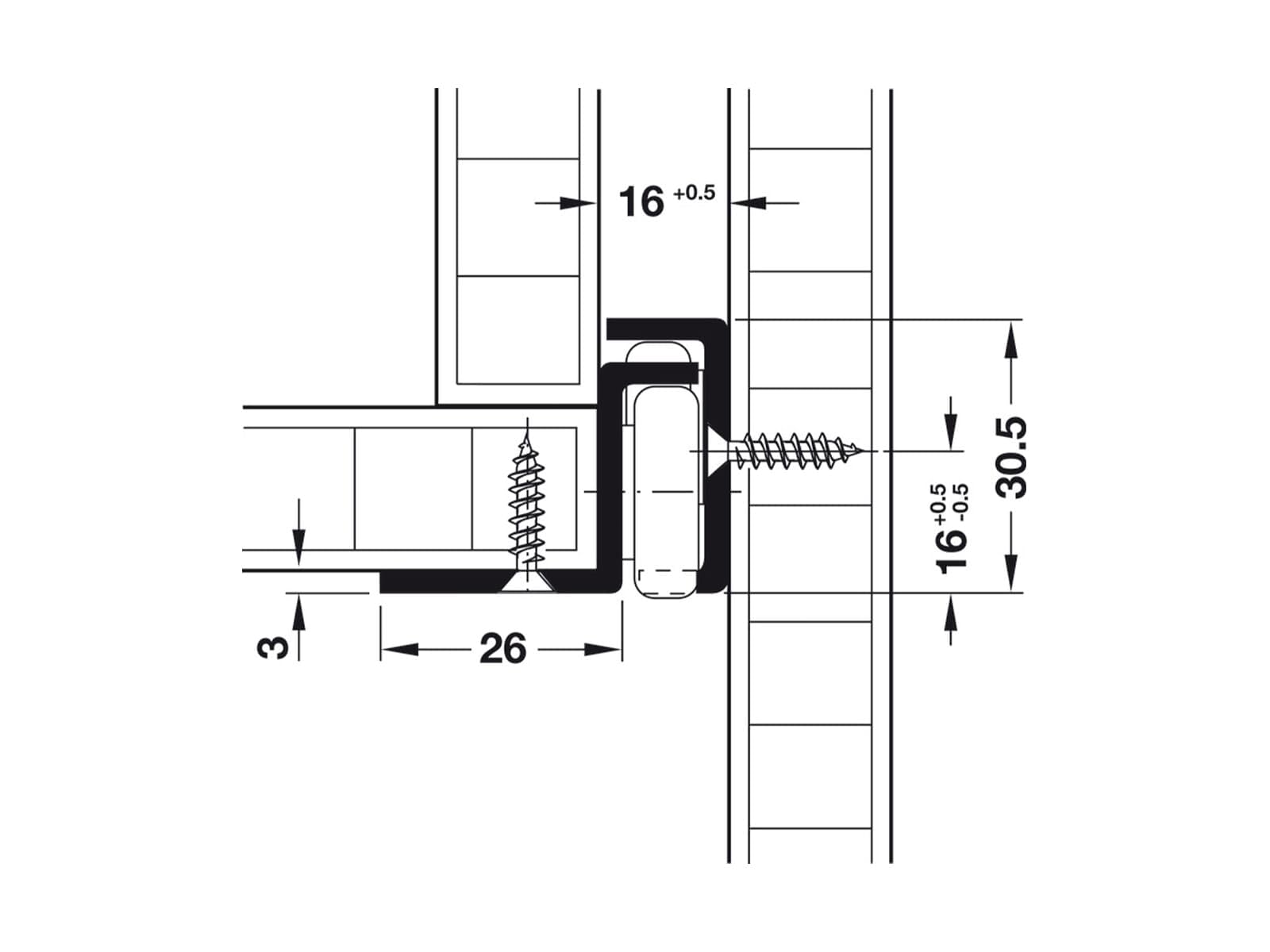 h-fele-matrix-schubkastenauszug-421-08-556-550-mm-teilauszug-100-kg-1-paar image 3