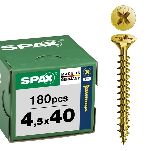 spax-universalschraube-4-5x40-mm-senkkopf-z2-vollgewinde-yellox-180-st image 1