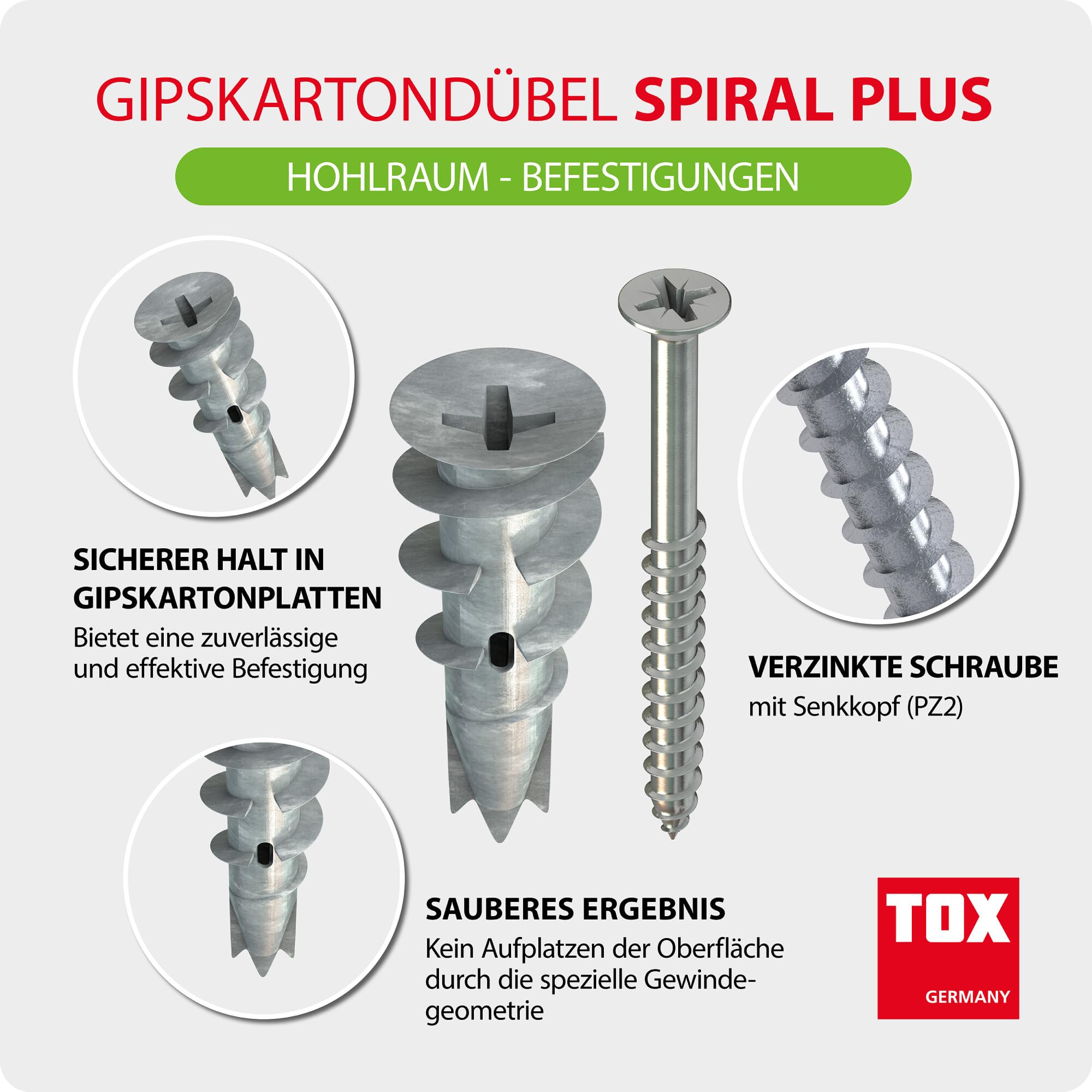 tox-gipskartond-bel-spiral-plus-37-4-s-50-stk-mit-schraube image 2
