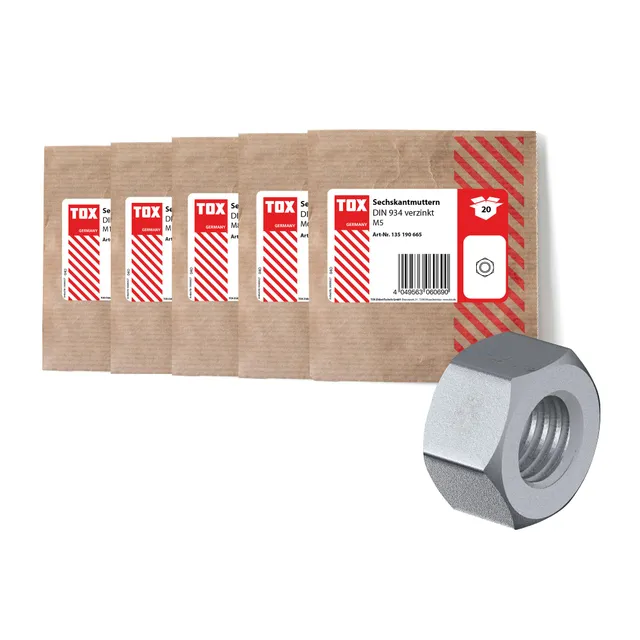 tox-sechskantmuttern-set-09990917-96-tlg-muttern-m5-m12-din-934-verzinkt image 1