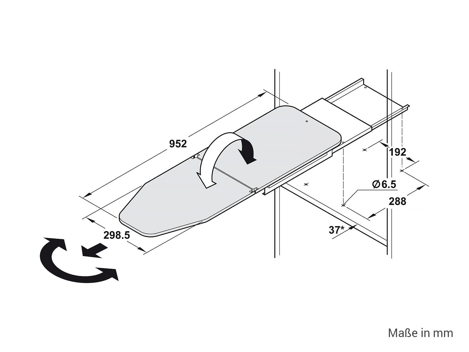 h-fele-ironfix-568-60-793-b-gel-f-r-fachboden-klappbar-180-drehbar-wei-ral-9016 image 4